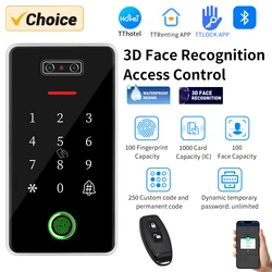 TTLock Facial Recognition Access Control RFID Card Reader Biometric Fingerprint Lock Opener App Door Entry System IP67 Rainproof