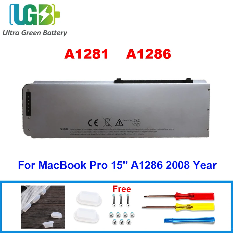 

UGB New A1281 Laptop Battery For Apple MacBook Pro 15'' A1286 2008 Version MB471 MB470 MB471LL/A MB772LL/A MB470J/A MB772J/A