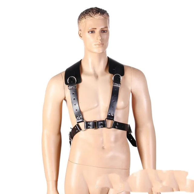 جديد الأوروبية والأمريكية الشرير هانك الكتف الأشرطة الرجال مثير الجلود ملهى ليلي الأشرطة عبودية حزام بار أداء اللياقة البدنية تشي #5