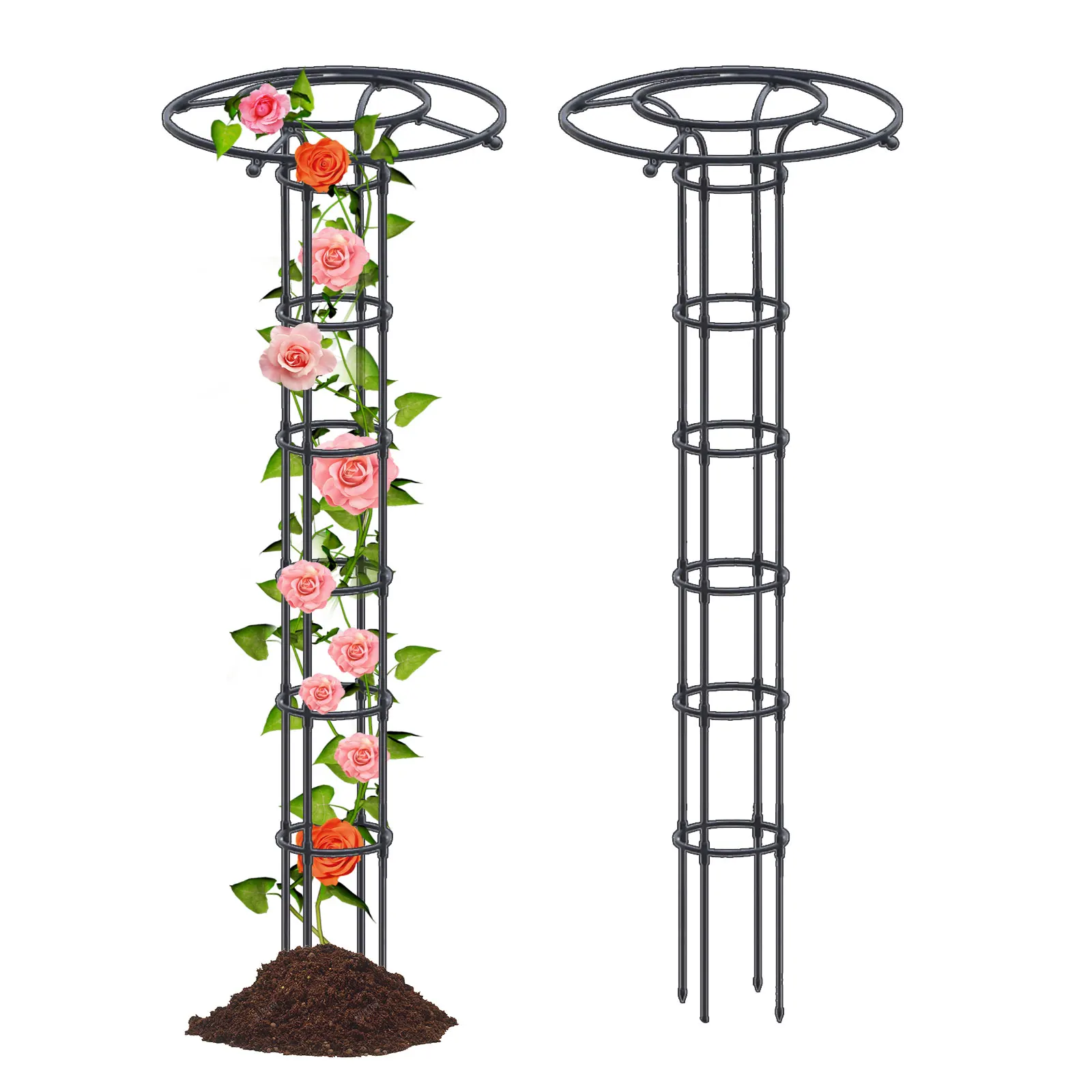 

Gardening Climbing Frame Plant Trellis Durable Creative Iron Material Rustproof Umbrella Design For Outdoor Flower Support