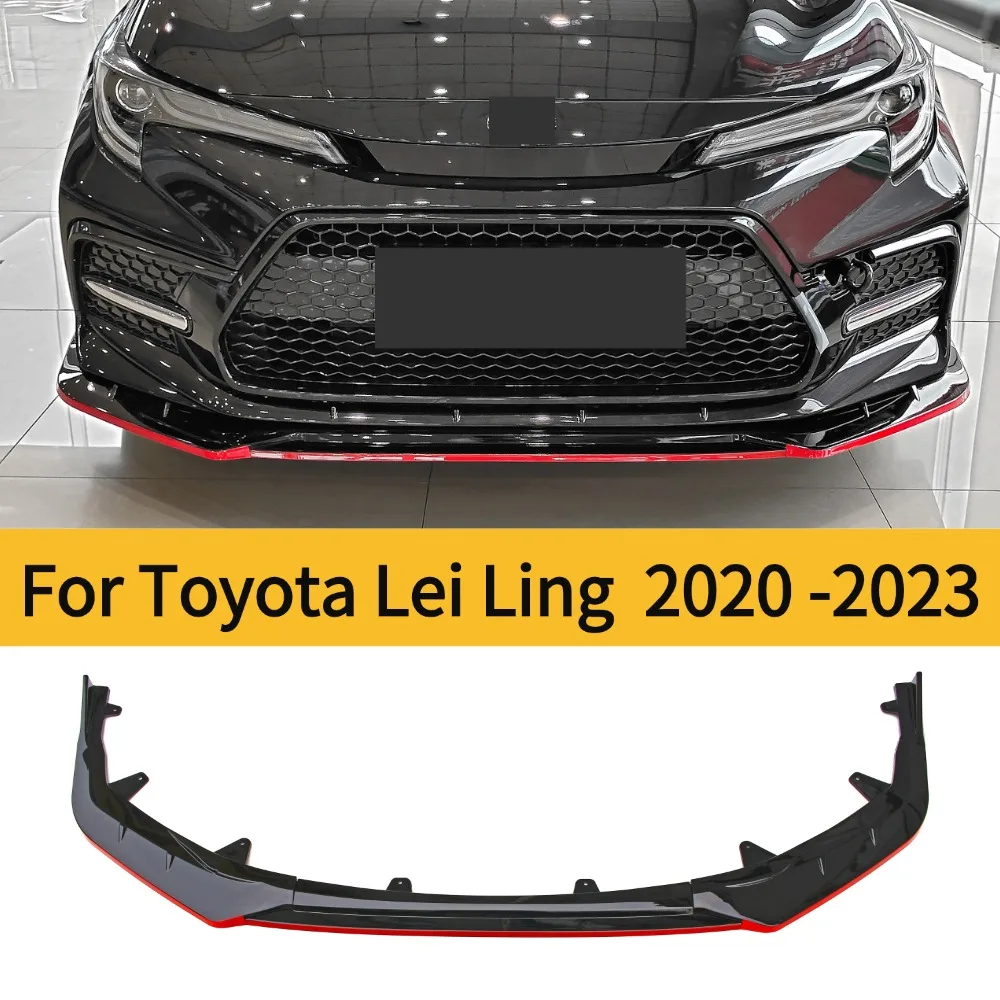 For 2020-2023 Toyota Lei Ling Sports Front Splitter Bumper Lip Cover Chin Protector Tuning Trim - Durable Automobile Accessory