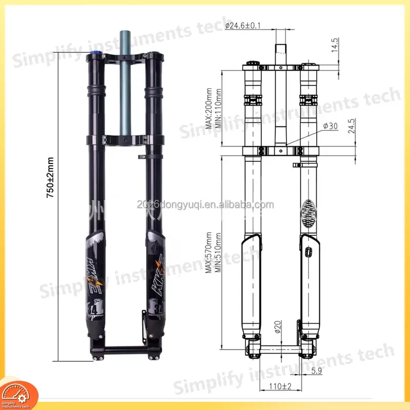 19 27.5 29 Inch Bicycle Air Suspension Front Fork 110x20mm Axle MTB Mountain Bike Shock Absorber Handlebar Width