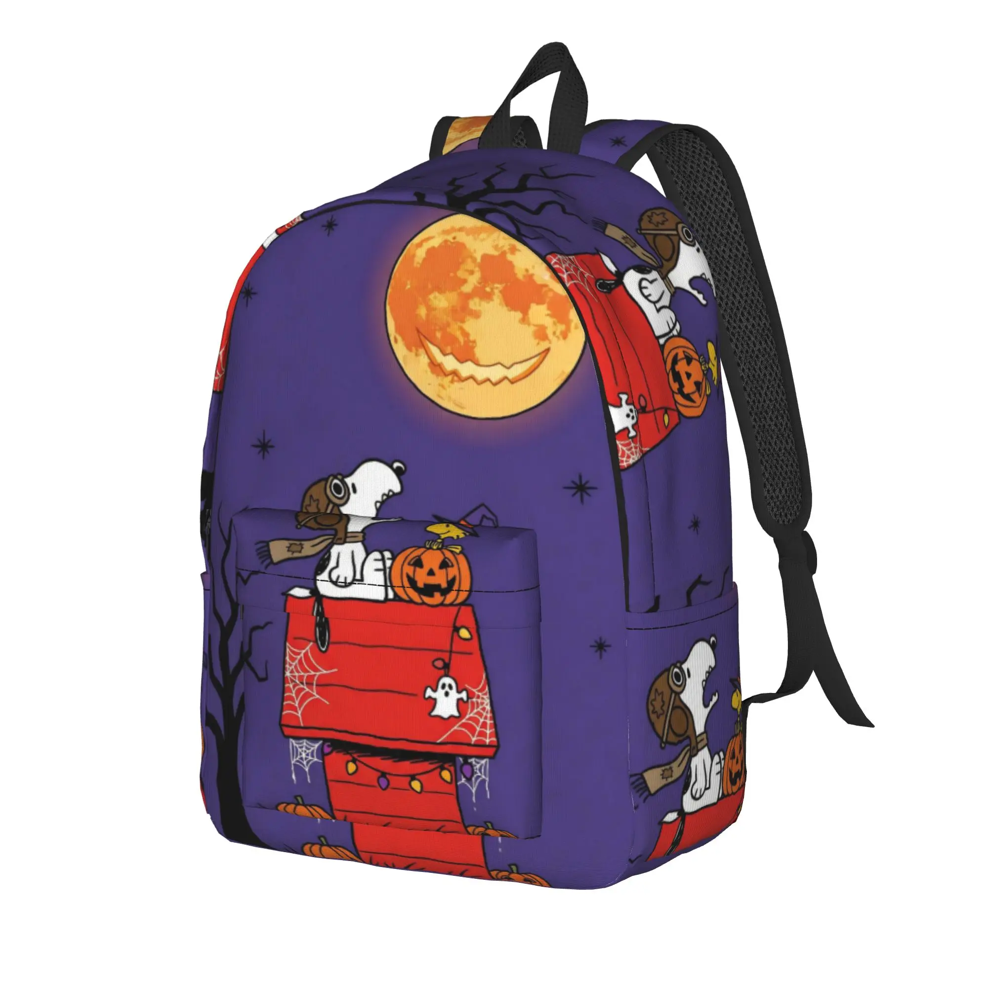 Cute Snoopys Halloween Wallpaper Backpack for Men Women Cool High School Business Daypack  Laptop Shoulder Bag Sports