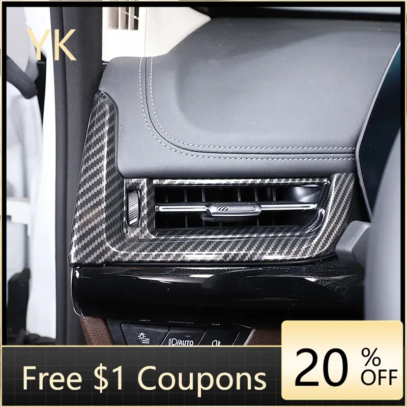 

For BMW X1 IX1 U11 2023-2025 ABS Carbon Fiber Car Center Control Air Outlet Decorative Frame Cover Interior Car Accessories