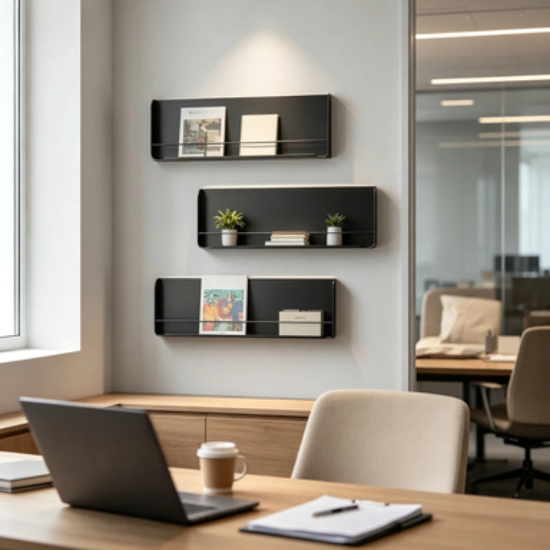 Nordic Creative Wall-Mounted Magazine Rack Multipurpose Bookshelf Vinyl Record Display Rack