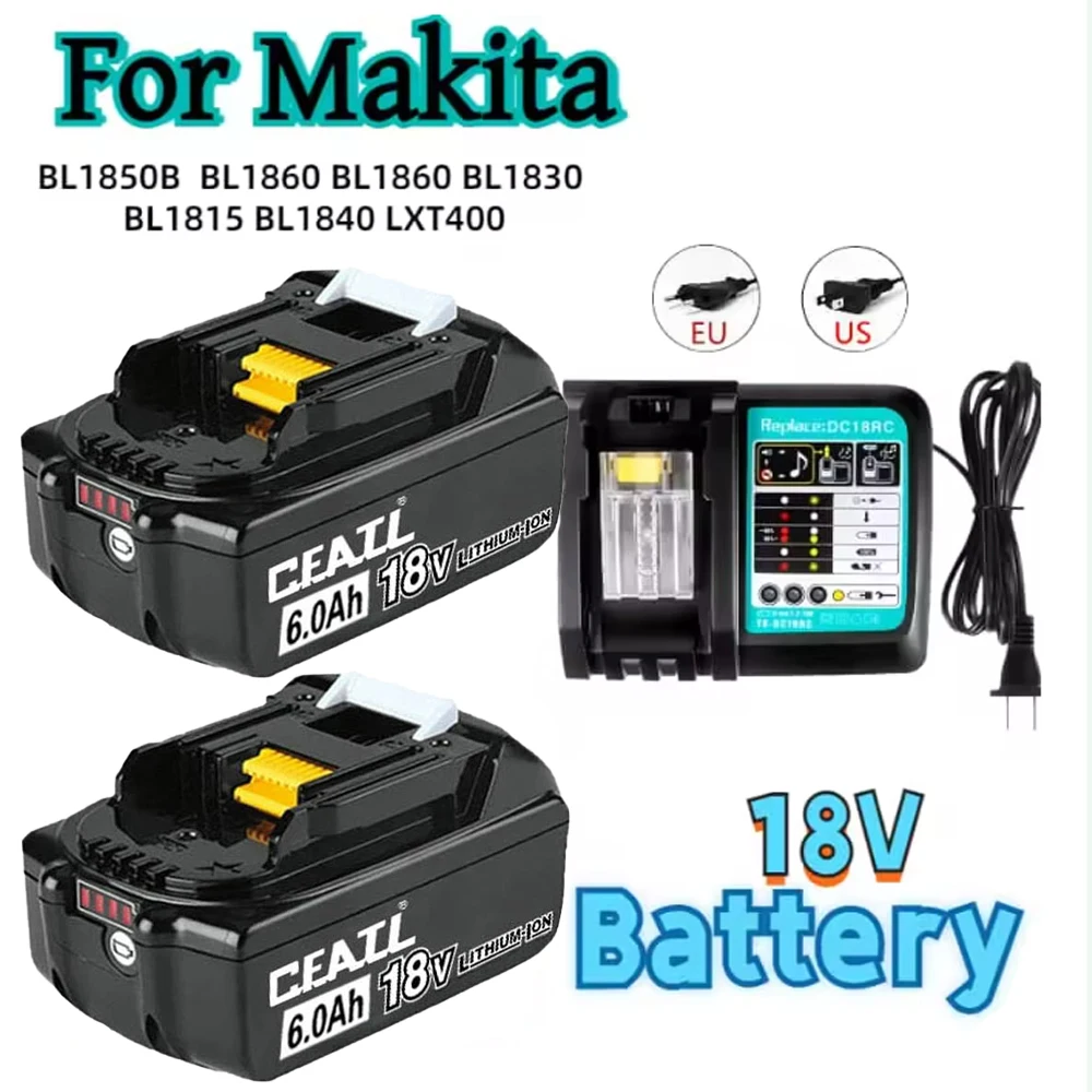 

For Makita 18V Rechargeable Battery 18v 6Ah 9AH Lithium Ion Cell With Battery indicator For Makita Power Tools Battery