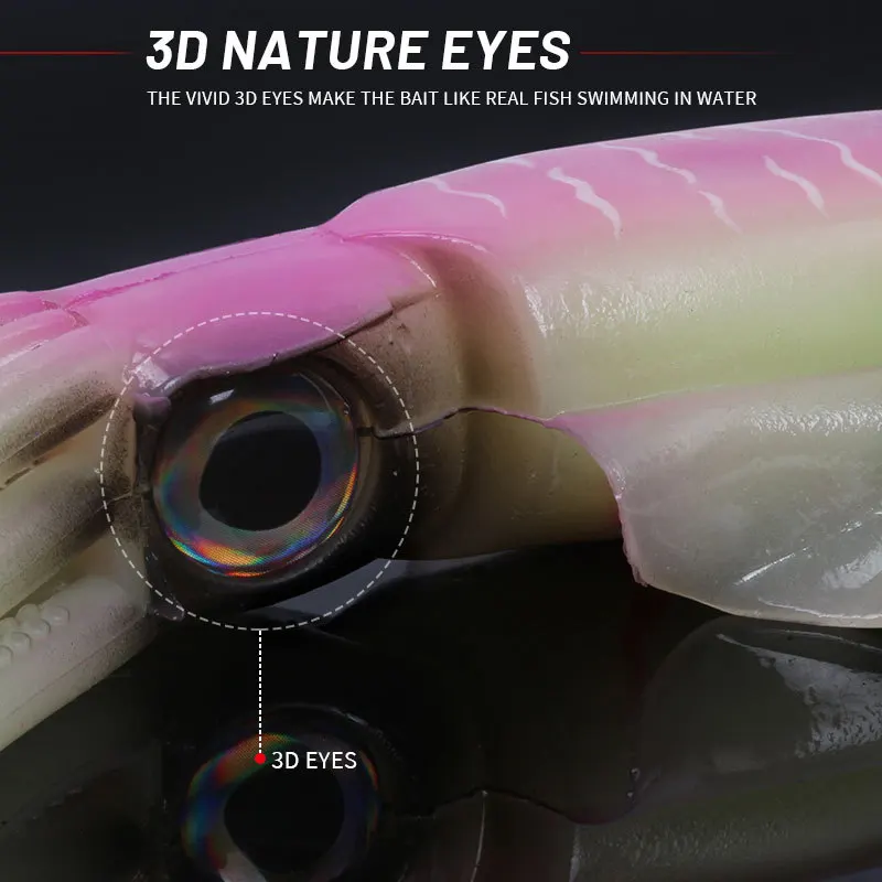 60 جرام - 150 جرام من خطاف الحبار المتوهج بالأشعة فوق البنفسجية في الظلام، طعم ناعم، طعم الحبار الأخطبوطي، الطعم الاصطناعي، طعم الحبار #3