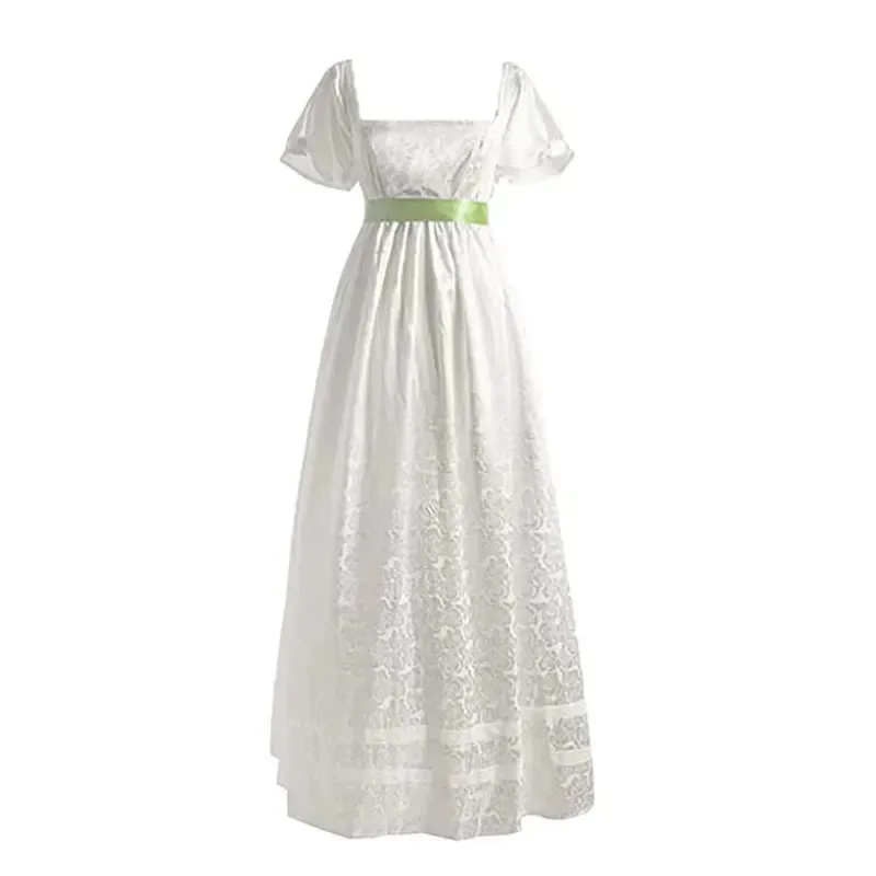 

COSda@Bear's Den Medieval Victorian Corset Women Vintage Square Neck White Kate Sharma Regency Dress Civil War E New 2025COSda@