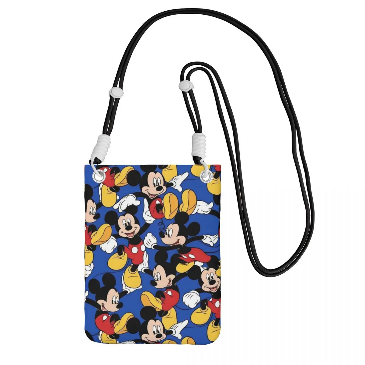 

Повседневная сумка для мобильного телефона с Микки Маусом на заказ для путешествий, мужчин и женщин, маленький кошелек через плечо с героями мультфильмов, кошелек для смартфона с ремешком