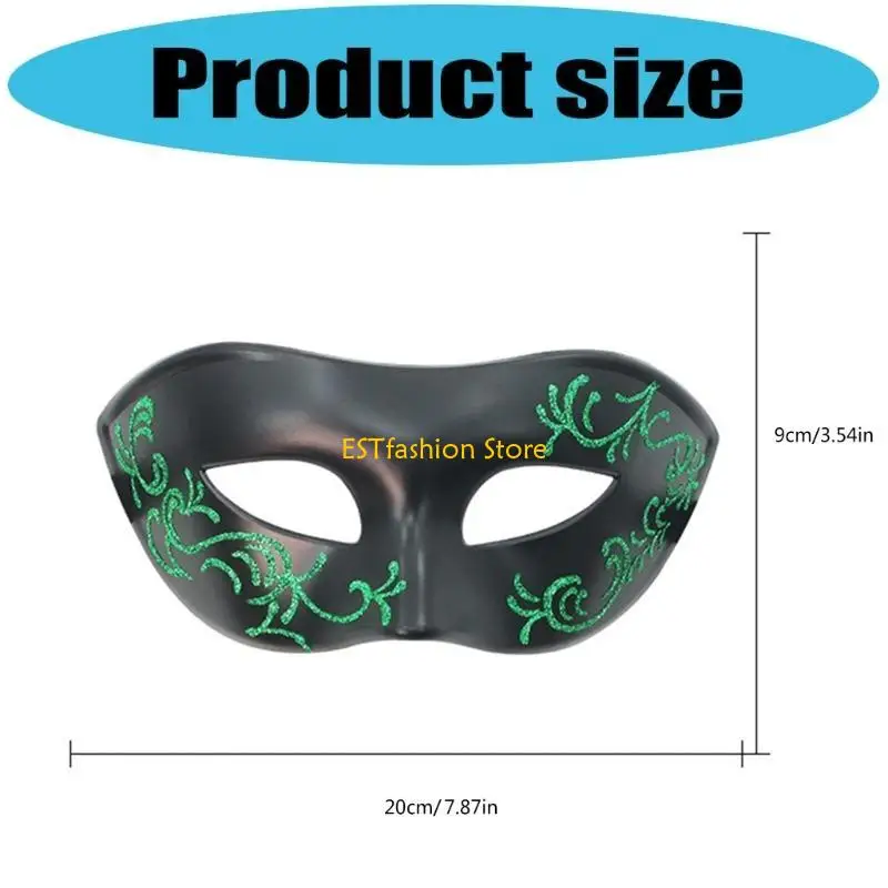 Y5GC Venetians Hand Painted Half Face Mask For Costume Parties Lightweight Durable Plastic Comfortable Fit Reusable Role