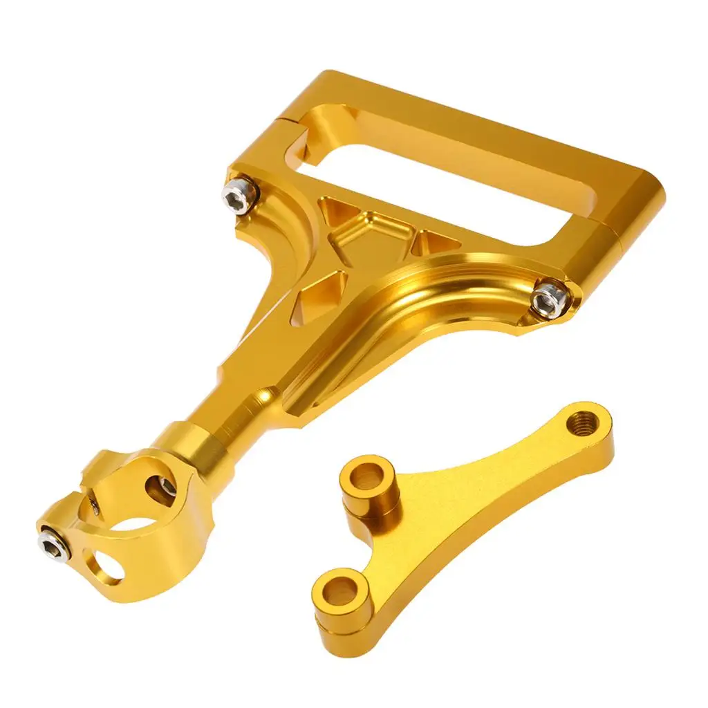 

Gold Steering Damper Stabilizer Bracket Mount Holder for Motorcycle Parts Body Frame for Rough Terrain