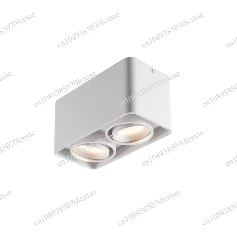 Square double- surface-mounted spotlights adjustable angle dining table coffee table without main light External gall light