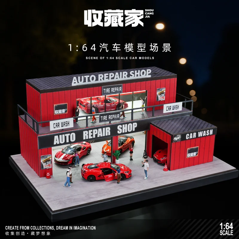 

1 64 Scale Multi Layer Container Parking Garage Simulation Model with Lights Macro Photography Display