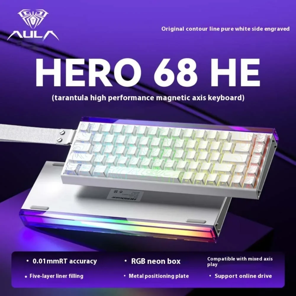 AULA Mechanische Tastatur Magnetschalter Gaming-Tastatur Rapid Trigger 8K Return RGB Wired Esports