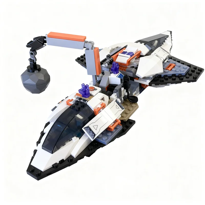 114pcs MOC Space Modular Utility Ship Model Building Blocks Architecture Toys Christmas Gifts Assemble 3D Display Birthday Art