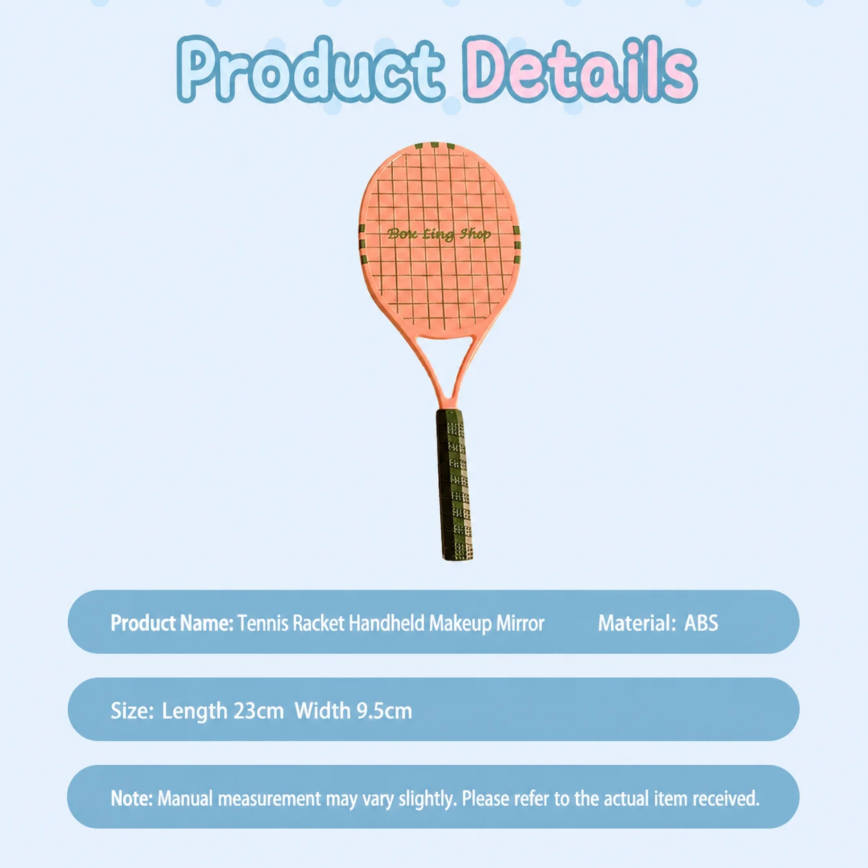 Handheld Makeup Mirror Anti-Drop Hand Mirror Clear Glass Mirror  For Daily Touch Up Bedroom Gift
