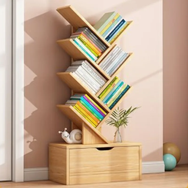 Organizer Wooden Bookcases Multifunction Display Storage CD Bookshelf Filing Book Shelves Living Room Shelves Furnitures