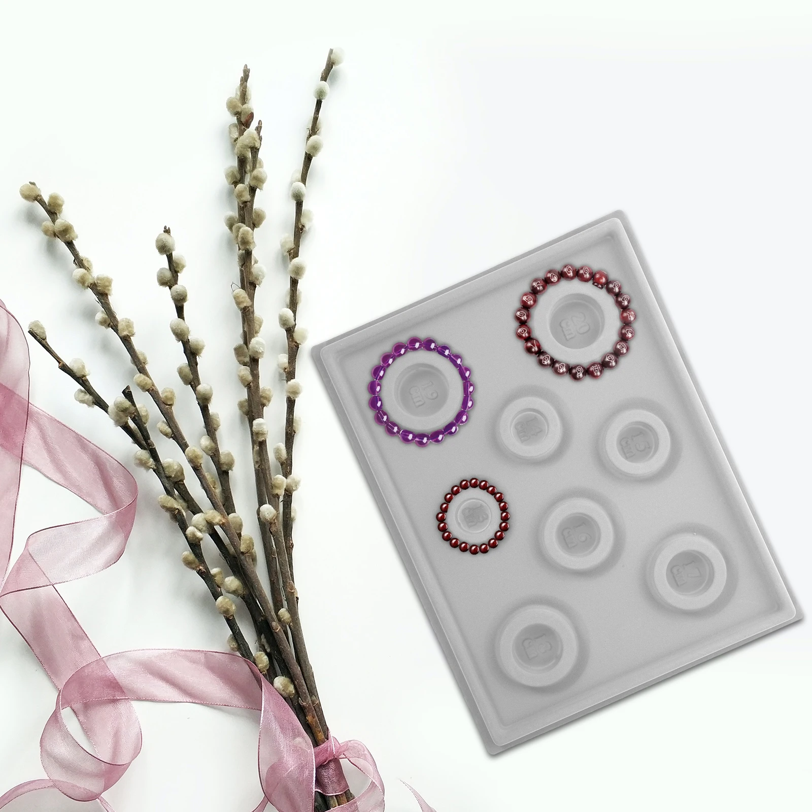 

Bead Design Boards Jewelry Making Tray DIY Tools Measuring Bracelet Necklace Craft Accessories Plastic Storage Beading Projects