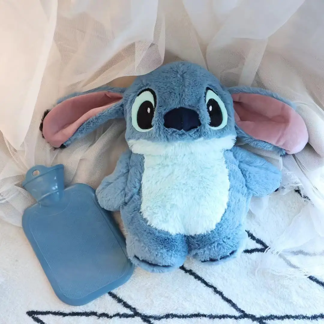 Disney-Stitch Anime Hand Warm Bottle, Hot Water, Women's Bottles, Kawaii, Turo, Lilo, Girls Warmer Monster Plush Toys Gifts