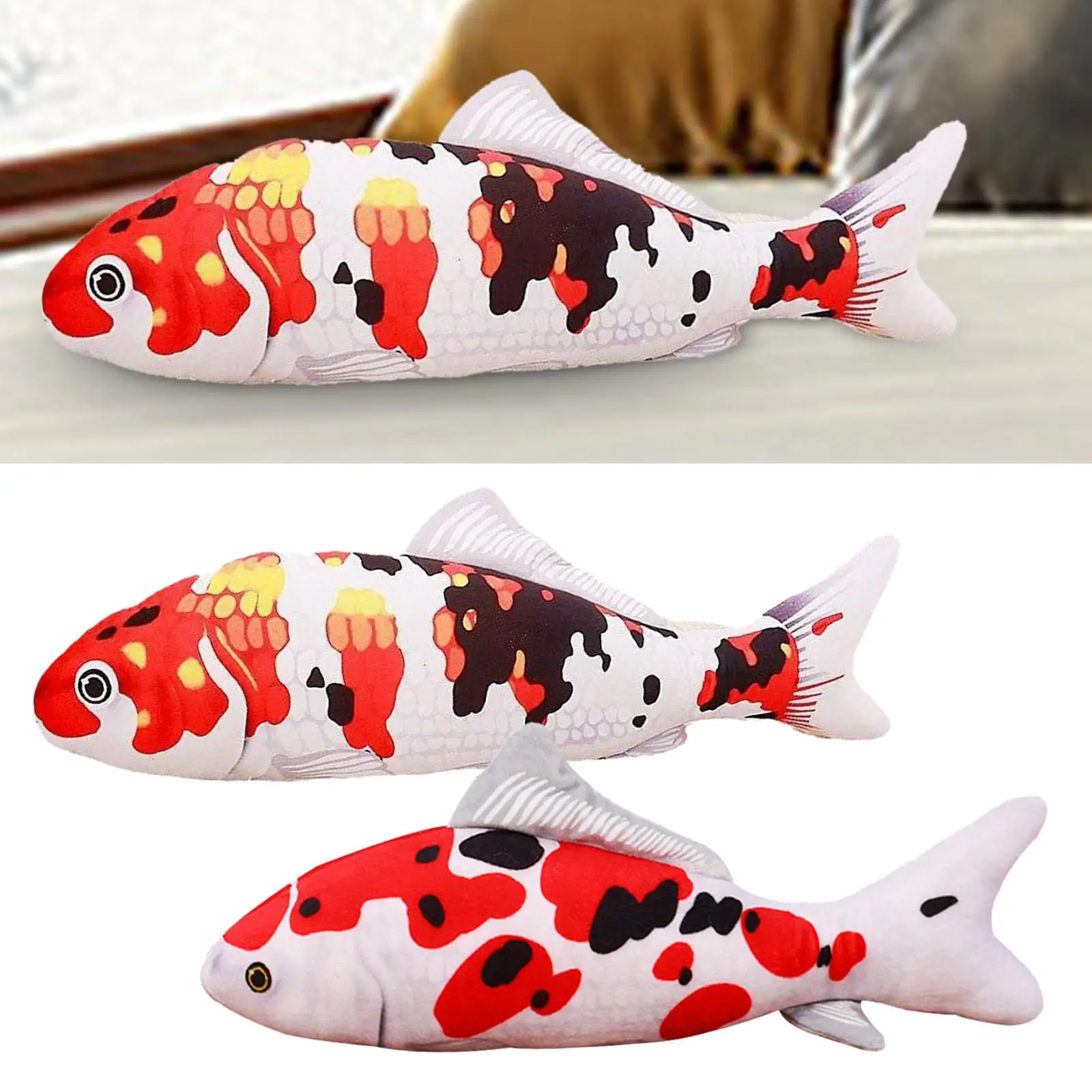 Fish Cushion Pillow 16cm Soft Lovely Cat Playing Plush Toys for Bedroom Birthday