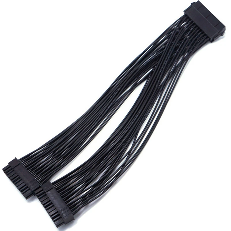 4X ATX 24Pin 1 a 2 puertos Cable de extensión de fuente de alimentación PSU macho a hembra divisor Cable de extensión de 24 pines