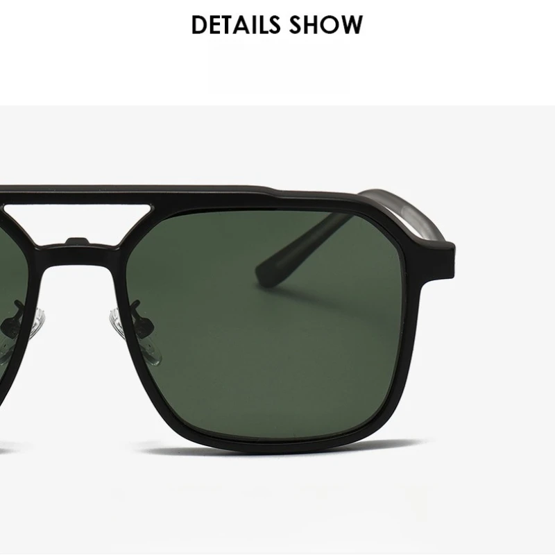 GJ OPTICIAN универсальные пилотные двойные лучи магнитные солнцезащитные очки поляризационные солнцезащитные очки мужские анти-синий свет близорукость очки по рецепту