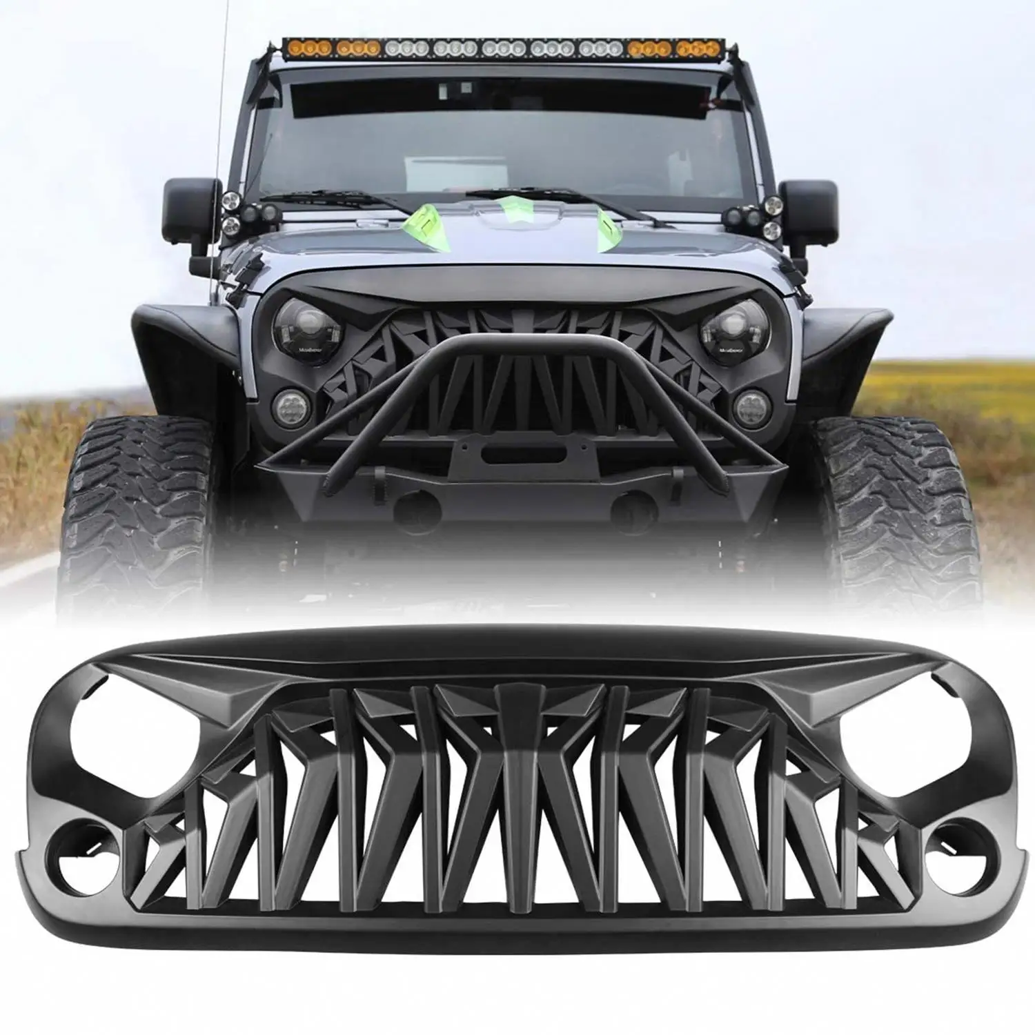 

Spedking 2013-2017 4x4 offroad accessories Front car Grille for JEEP WRANGLER JK