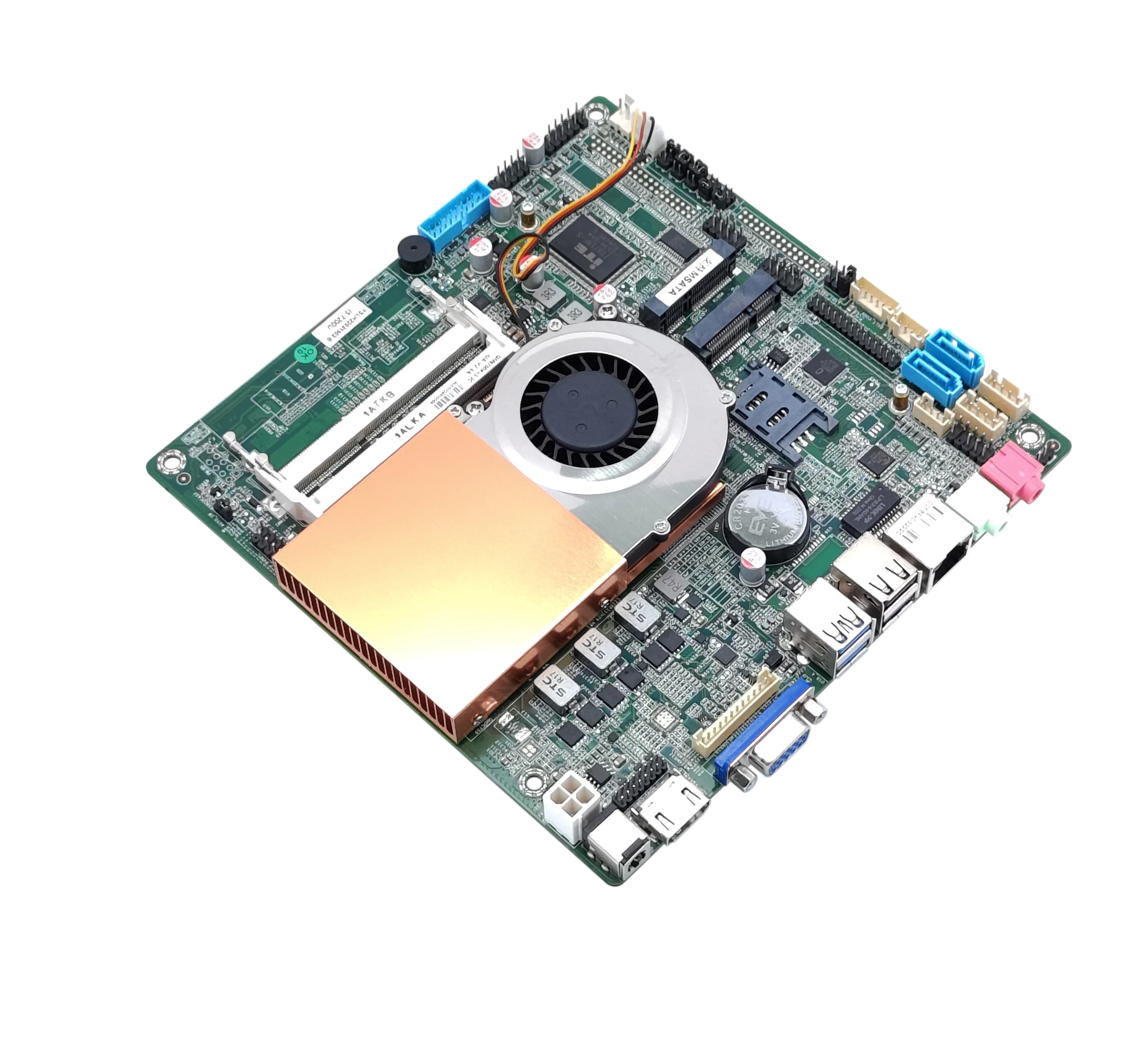 Factory X86 Mini-ITX Motherboard with  I7- 7500U/7600U DDR3 32GB VGA HD-MI EDP/LVDS for Industry Office Business Kiosk view 4