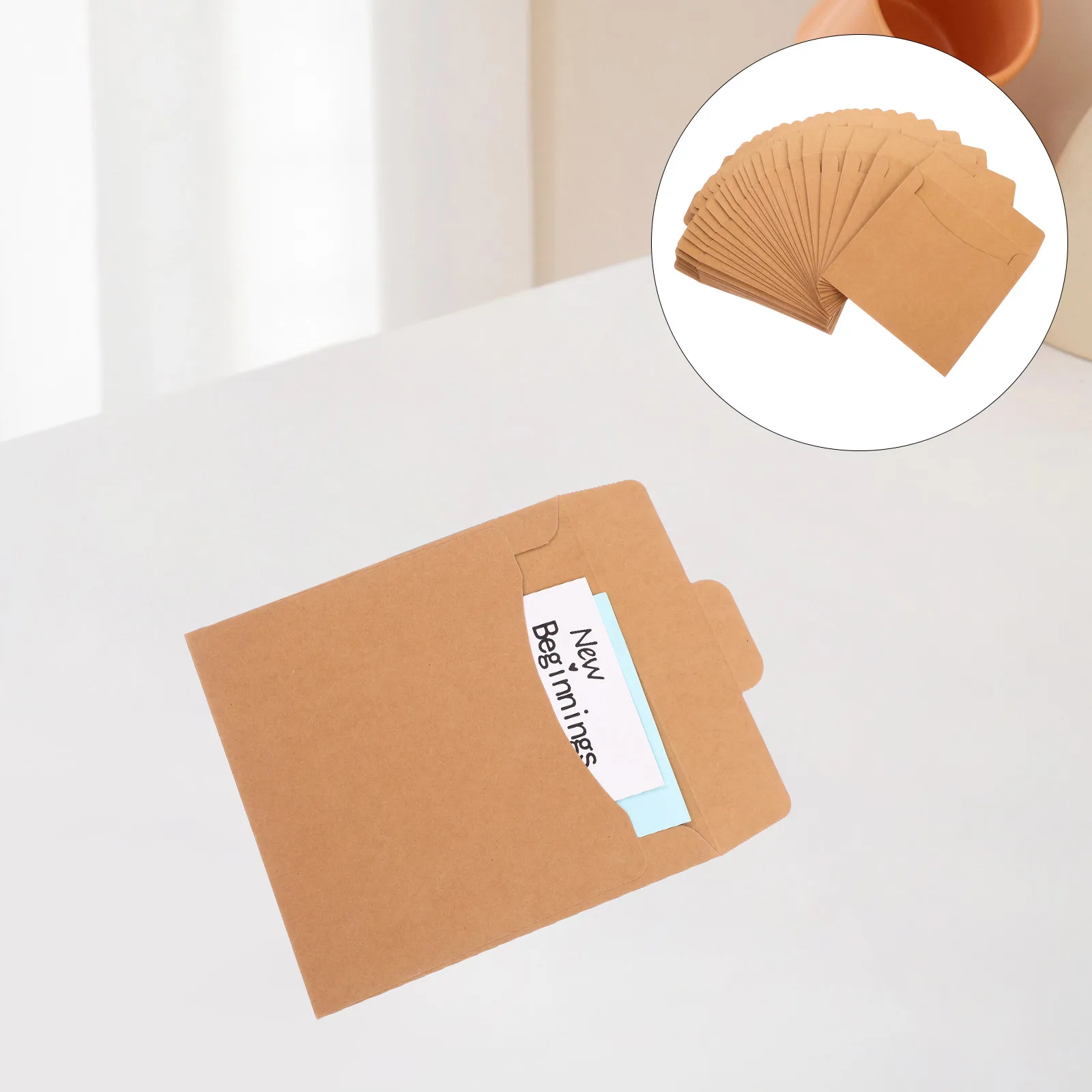 50 Pcs CD Bag Holder Sleeves Outer Blank Cases Dvd Envelopes Mailers Business Card