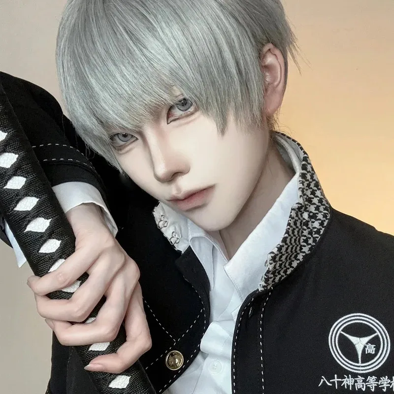 HOLOUN P4 Game Yu Narukami أزياء تنكرية شعر مستعار زي مدرسي مطرز منقوشة طوق البدلة السراويل قميص أبيض ملابس يومية