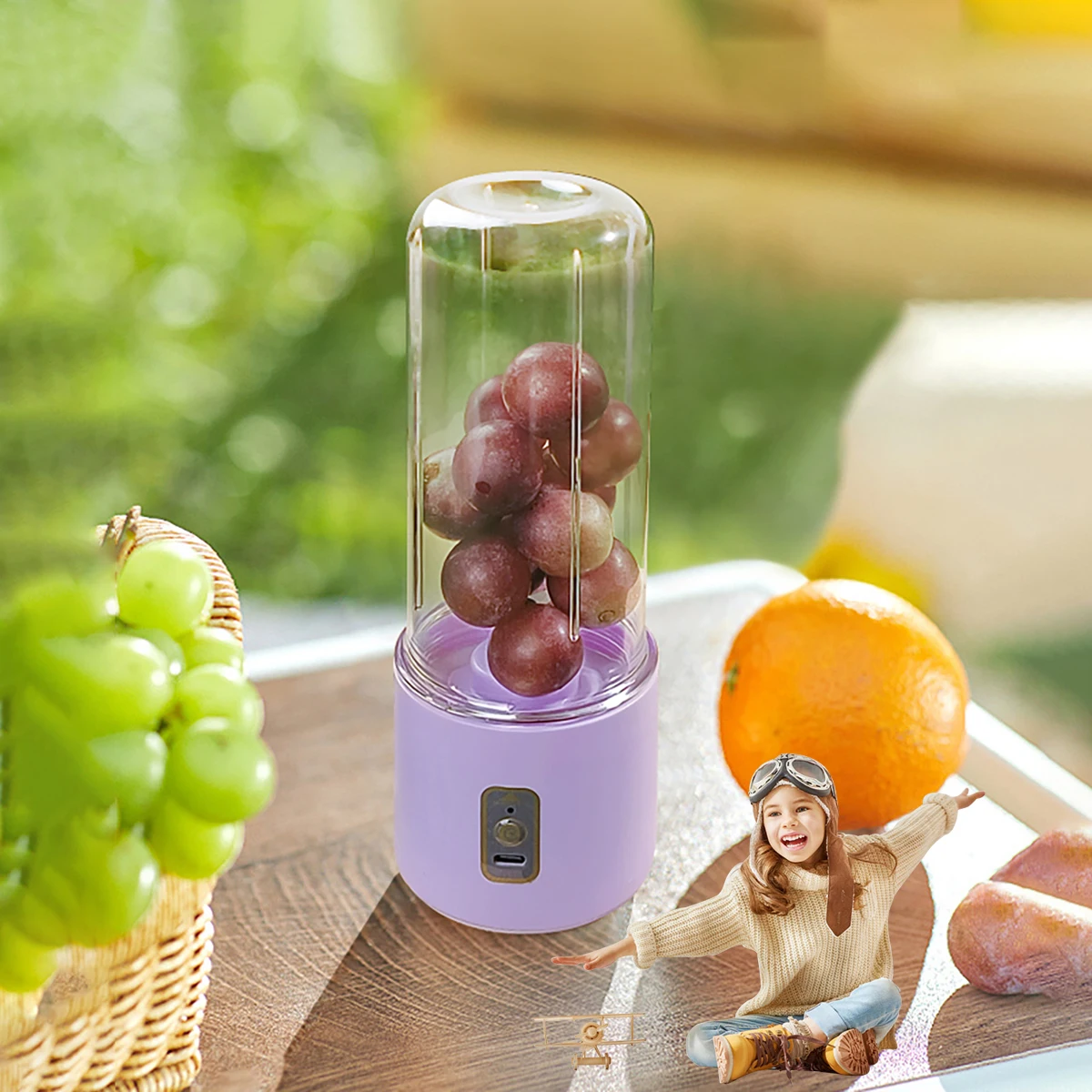 1pc Portable Multi-Functional Juice Blender Cup Efficient Juicer Machine for Fresh Juice On-the-Go Perfect for Smoothies Shakes