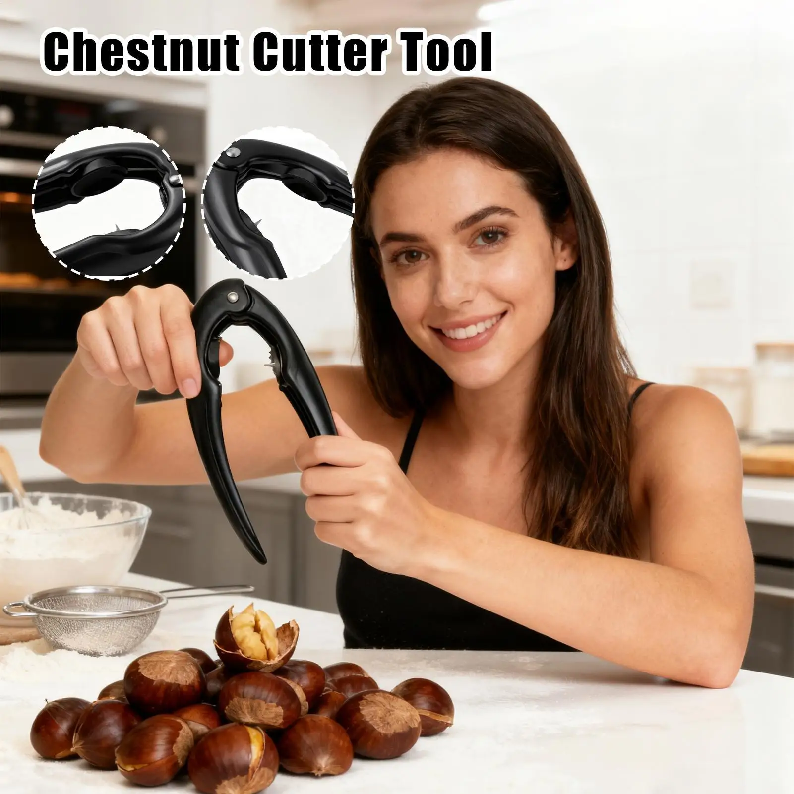 peeling tool for Home Kitchen Restaurant Manual Chestnut peeler Stainless Steel Fast Nut Cracker quick chestnut view 5
