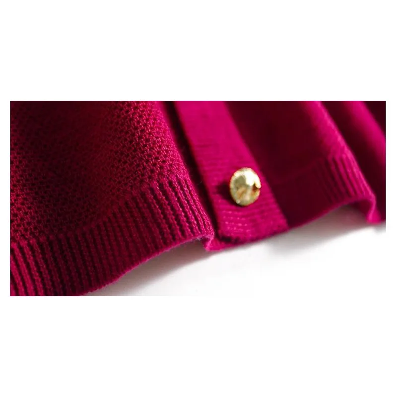 Women Autumn Winter Fashion Simplicity Button Solid Color Knitting Women Clothes Elegant Sweater Cardigan Long Sleeve O-neck Top