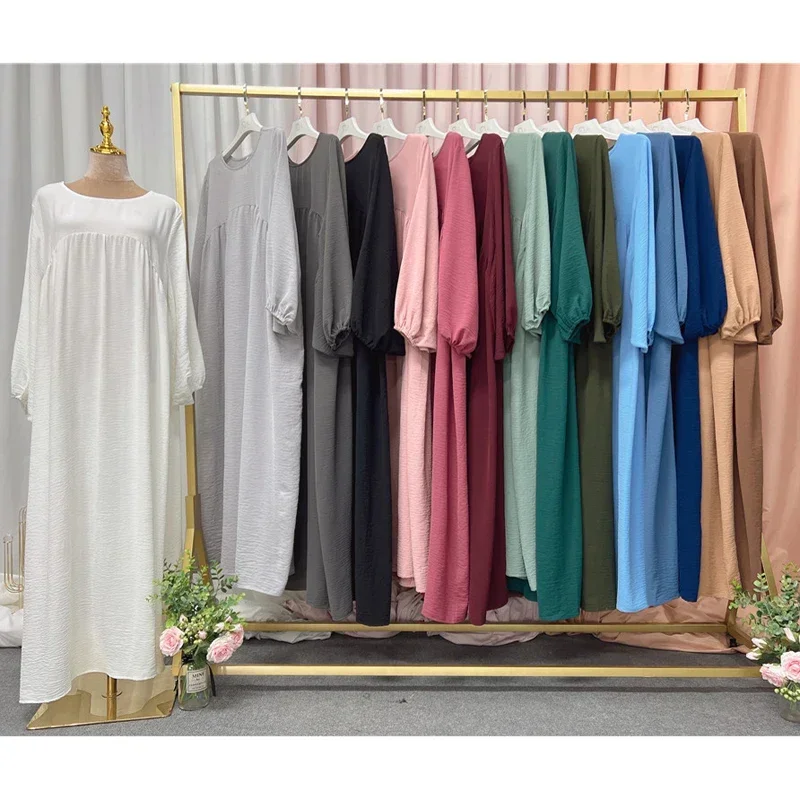 Eid Ramadan Abaya Donna Abito musulmano modesto Turchia Caftano Indumento di preghiera Abito arabo Dubai Caftano Kebaya Jalabiya Islam Abbigliamento