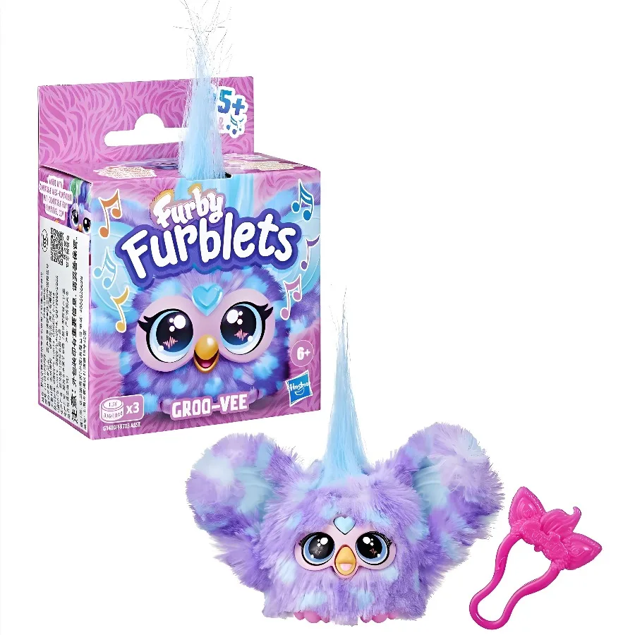 Muñeco electrónico de peluche Kawaii de Hasbro Furby genuino, regalo de cumpleaños de dibujos animados de Anime, juguetes para chico para amigos, niño y niña, Merch de Anime