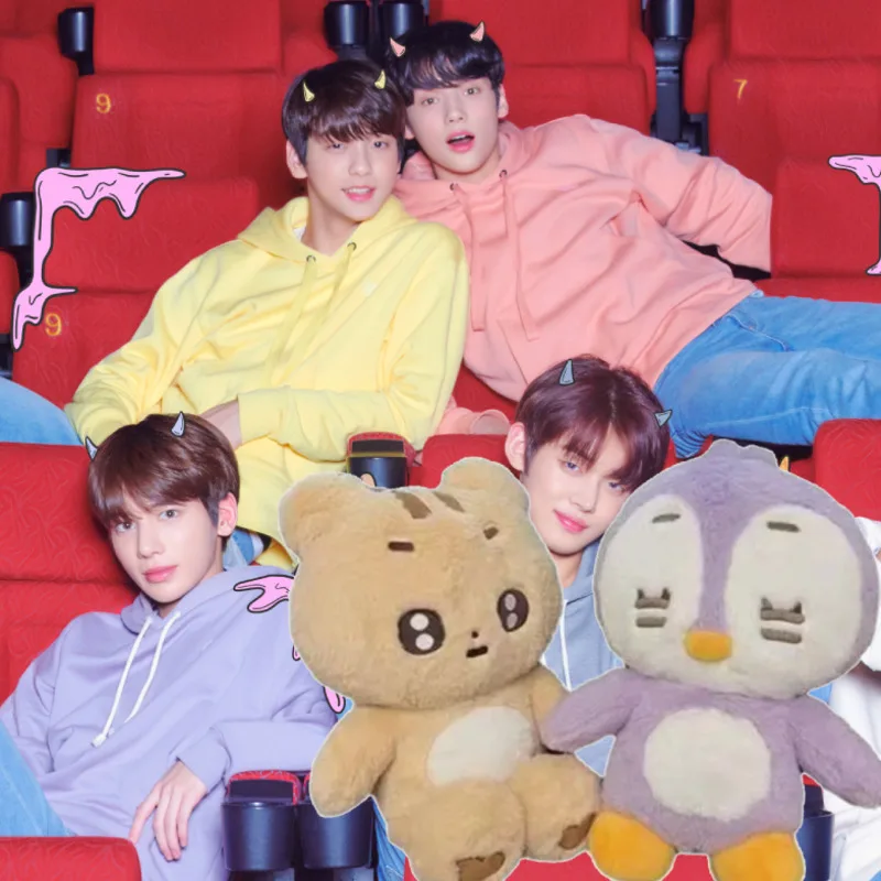 40CM TXT Dolls Cartoon Soobin YEONJUN BEOMGYU Plushie Kawaii Stuffed Animal Toys Decorative Sofa Couch Pillow Gift For Fan