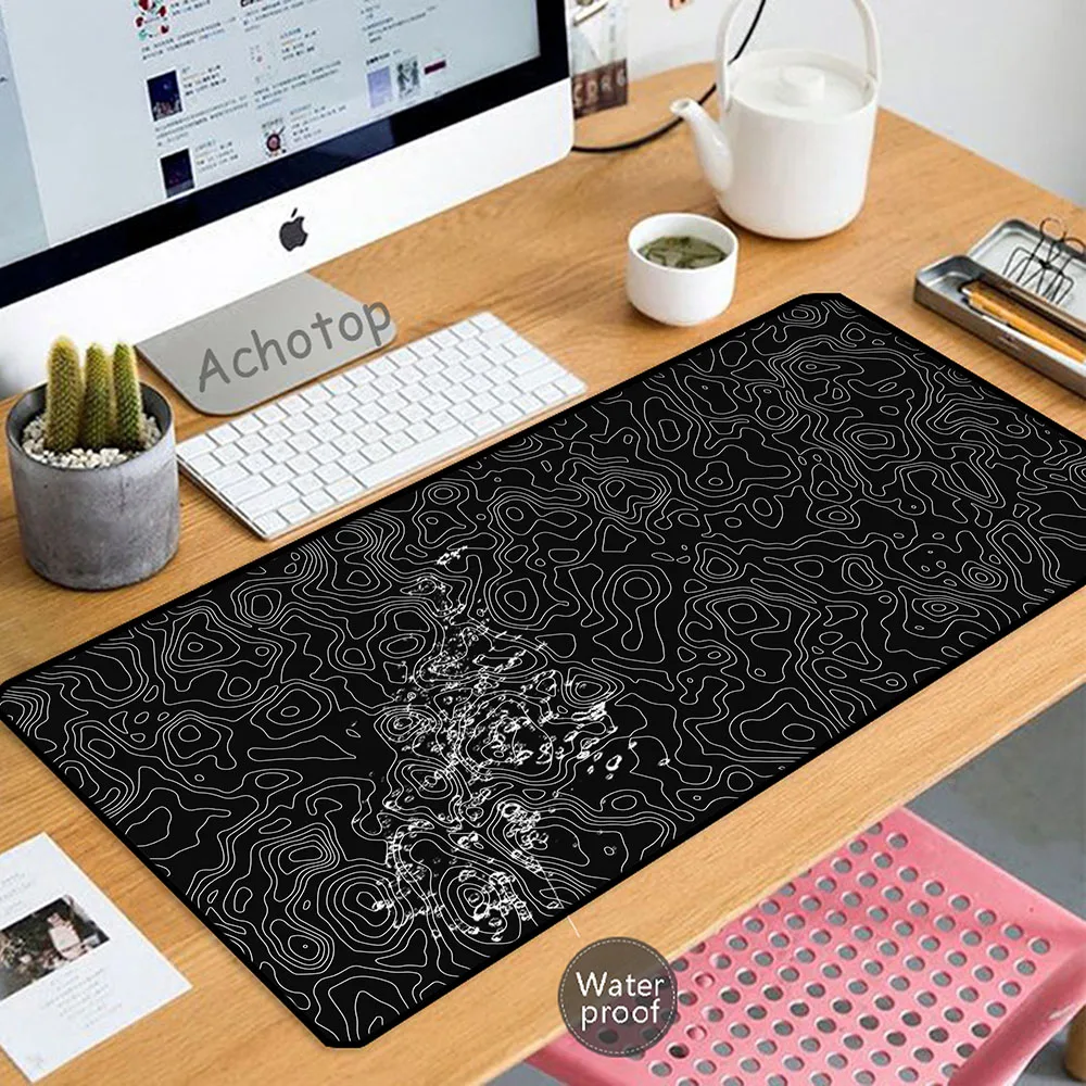 Black And White Waterproof Gaming Mouse Pad Large Mouse Mat Laptop Mouse Carpet Game Carpet Keyboard Pads Gamer Desk Mat 90x40cm