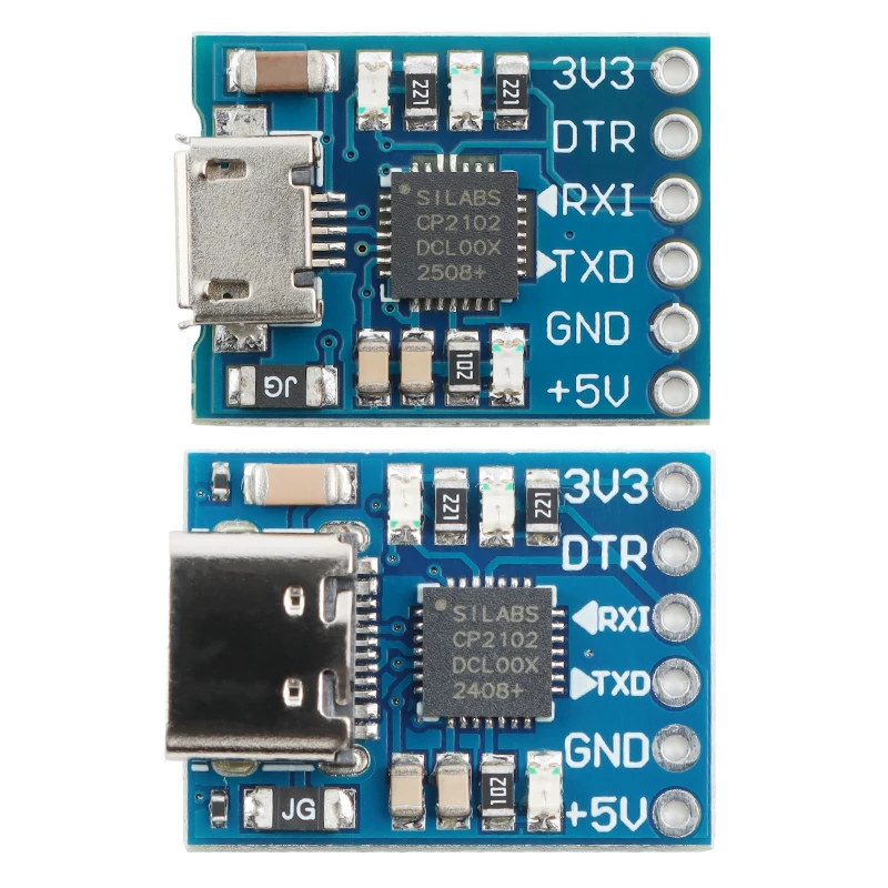 5 قطعة/1 قطعة CP2102 USB إلى المسلسل UART USB إلى TTL تحويل وحدة تنزيل وامض مجلس TYPE-C/المايكرو USB واجهة