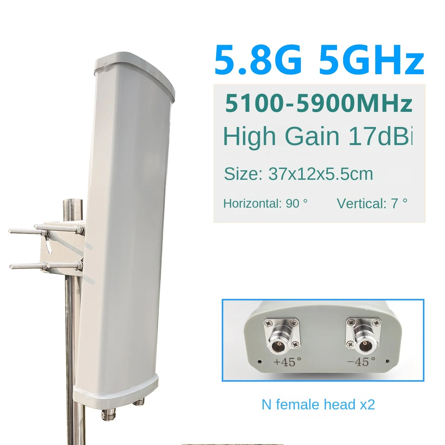 2.4G or 5GHz 5.8G directional plate antenna  WIFI signal Directional Outdoor Plate Antenna Sector Base Station Antenna