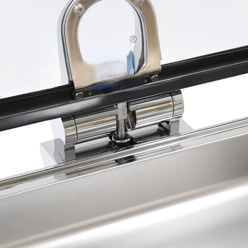 

Hydraulic round Chafing Dish 304 Stainless Steel with Visible Glass Lid for Buffet Equipment