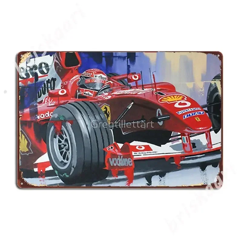 Michael Schumacher von Greg Tillett, Metallschilder, Kino, Wohnzimmer, Wandbild, Retro-Wanddekoration, Blechschild, Poster