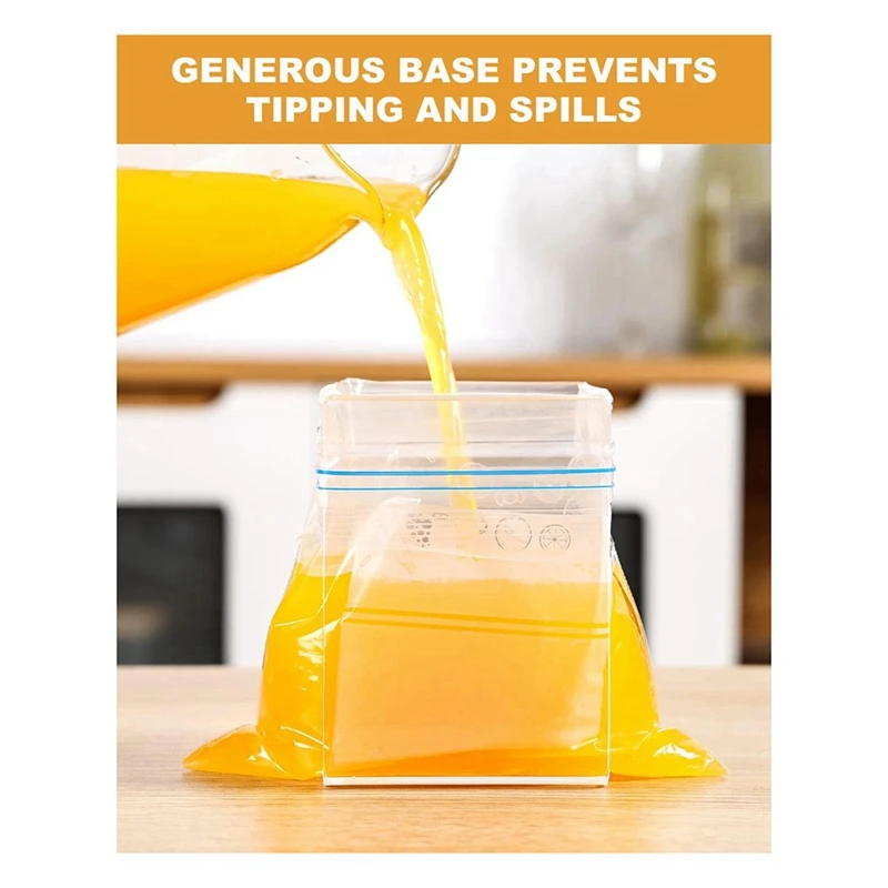 2 Piece Baggy Rack Holder Food Storage Bag Stand For Food Prep Bag Hands-Free To Pour Leftovers S