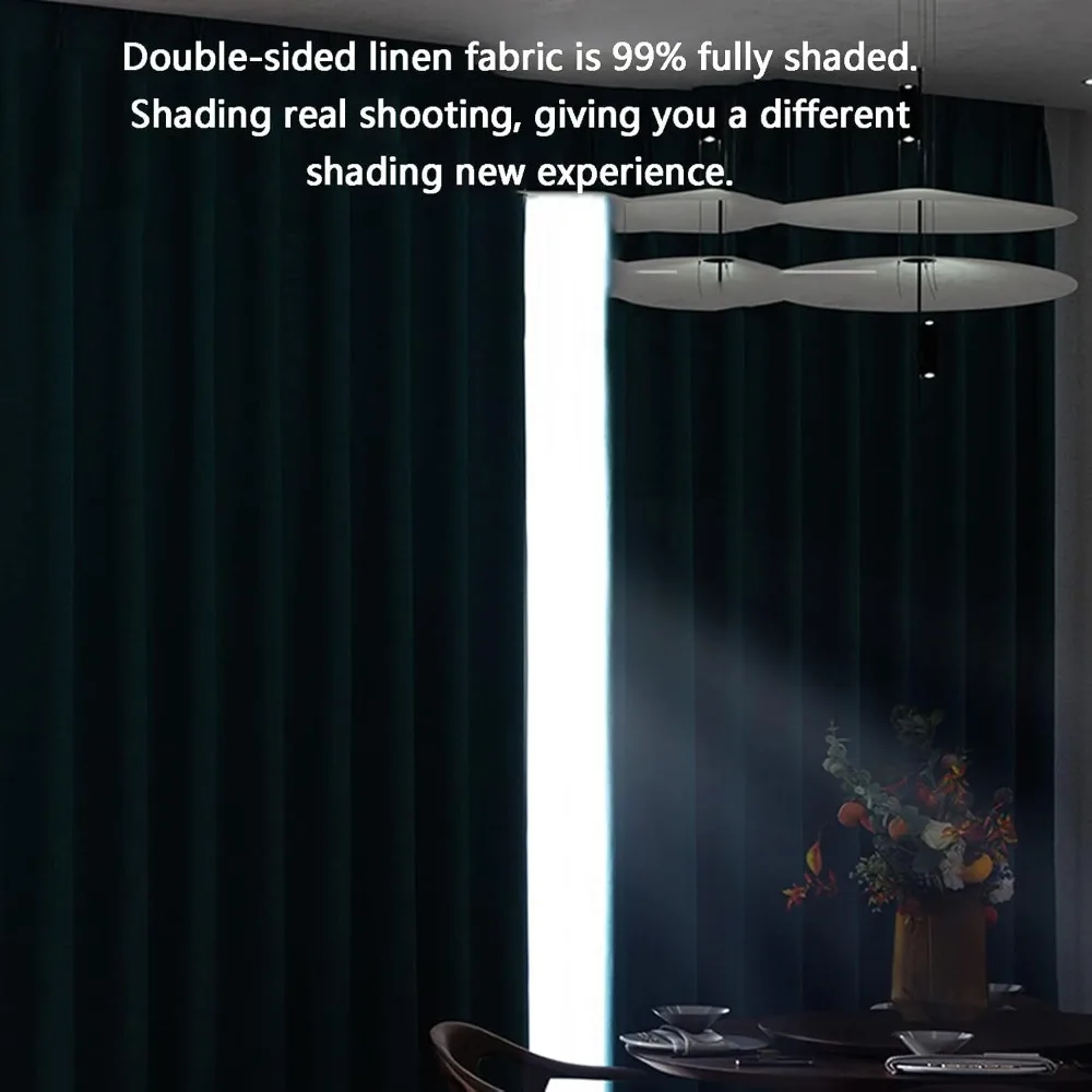 Thermal Insulated Noise-Reducing Curtains for Bedroom - Privacy and Light Control Window Treatments Living Room Use