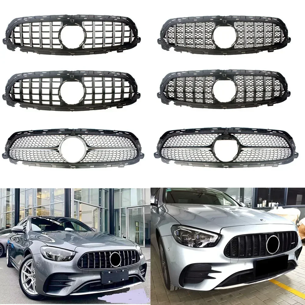 

Передний гоночный бампер для подтяжки лица, решетки, верхняя решетка для Mercedes Benz E-Class W213 E300 E350 E450 2020-2022 2020 2021 2022