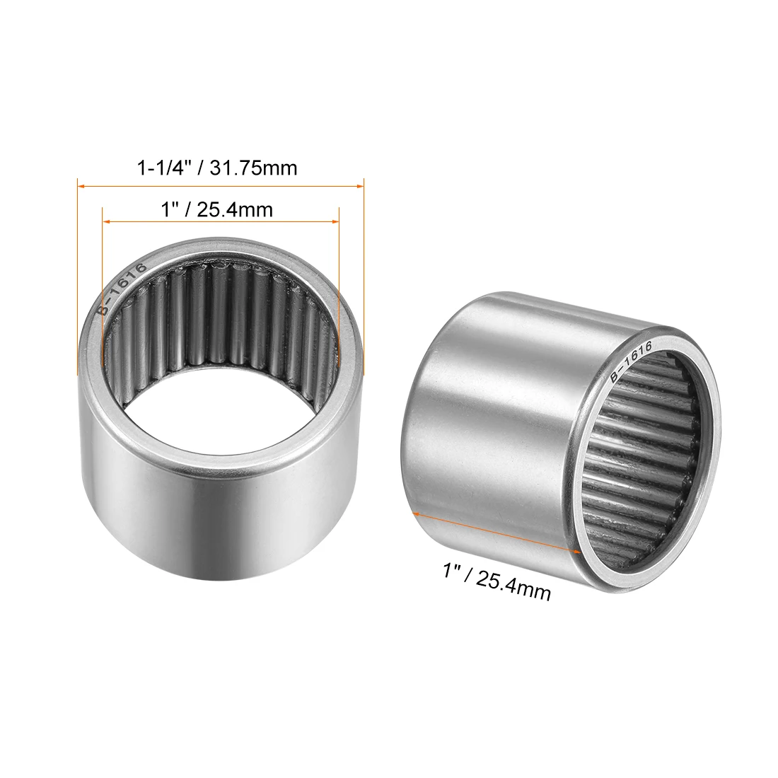 uxcell B1616 Needle Roller Bearings 1