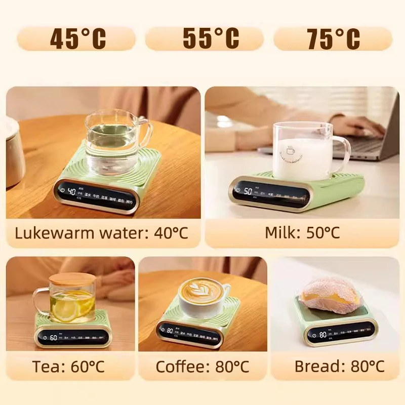 Aquecedor elétrico da caneca de café, aquecedor do copo, placa quente, coaster, almofada do aquecimento com nomeação, leite, chá, calefatores do copo, 40W, 220V