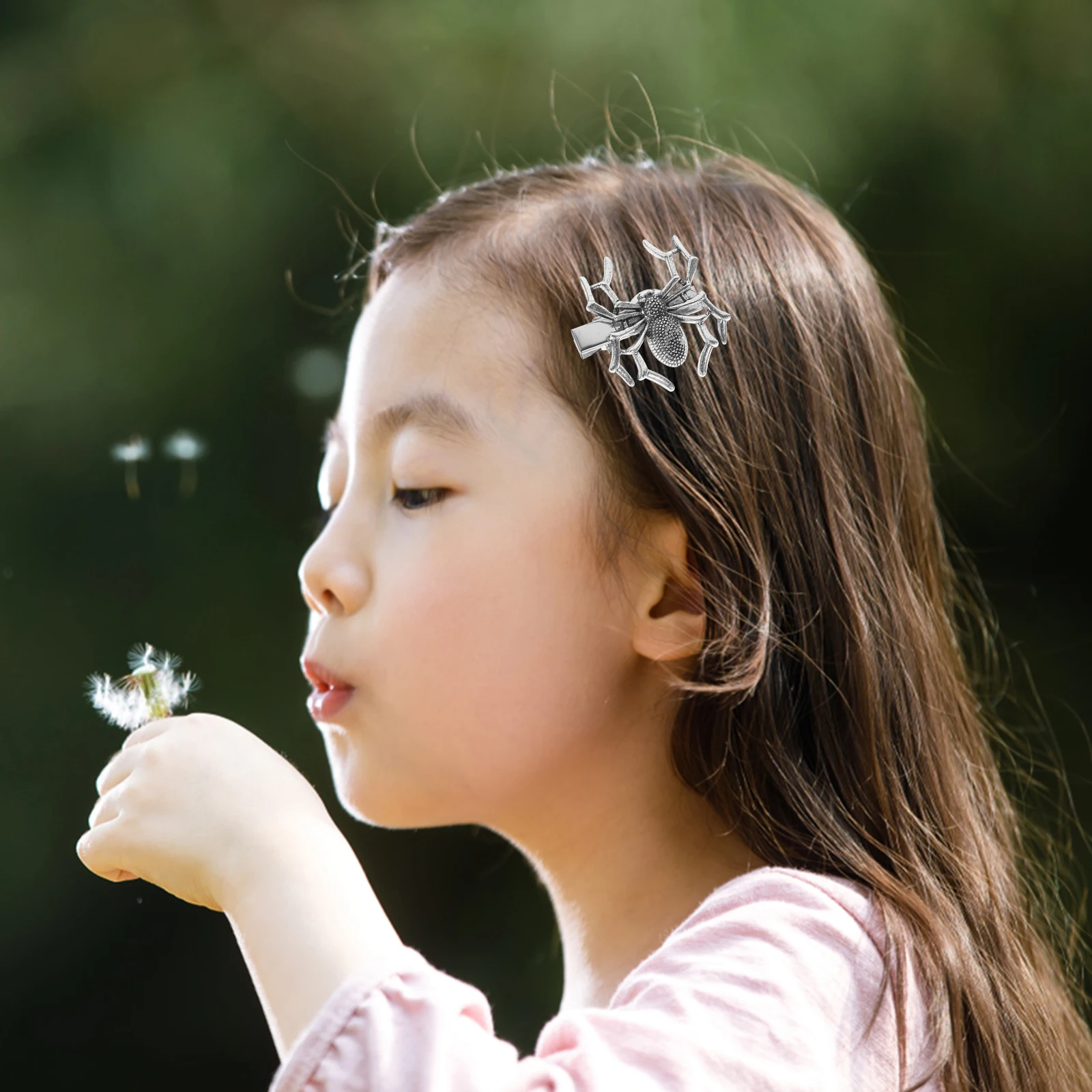 

2Pcs Spider Hair Clips Halloween Hairpins Alloy Punk Hairpins Barrette Hair Decoration Accessory Halloween Hairpin