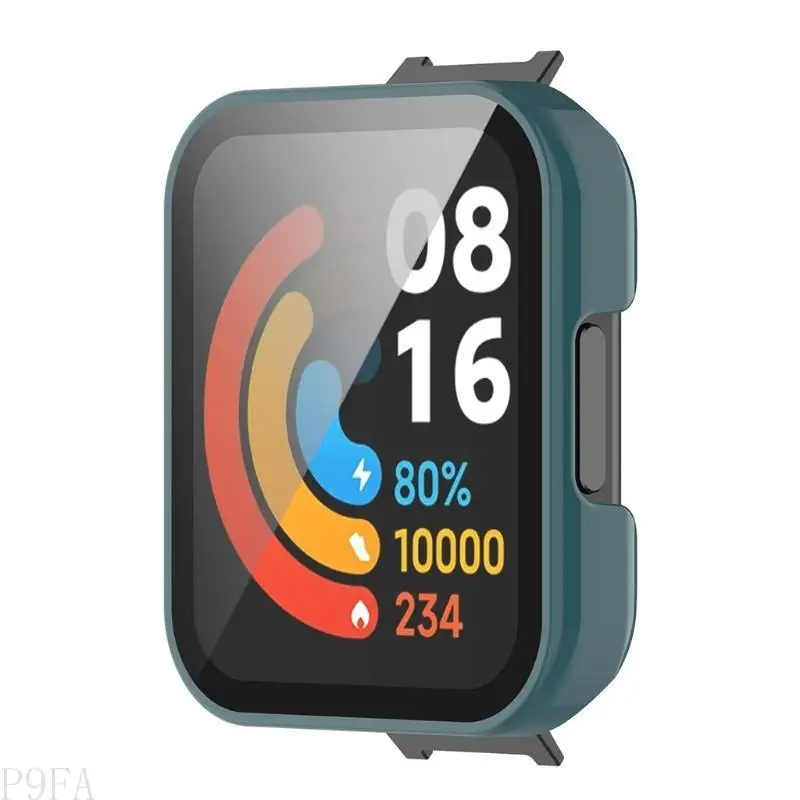 

P9FA Screen Protector для Redmi Watch 2 для корпуса полного покрытия смягченной пленки+оболочка