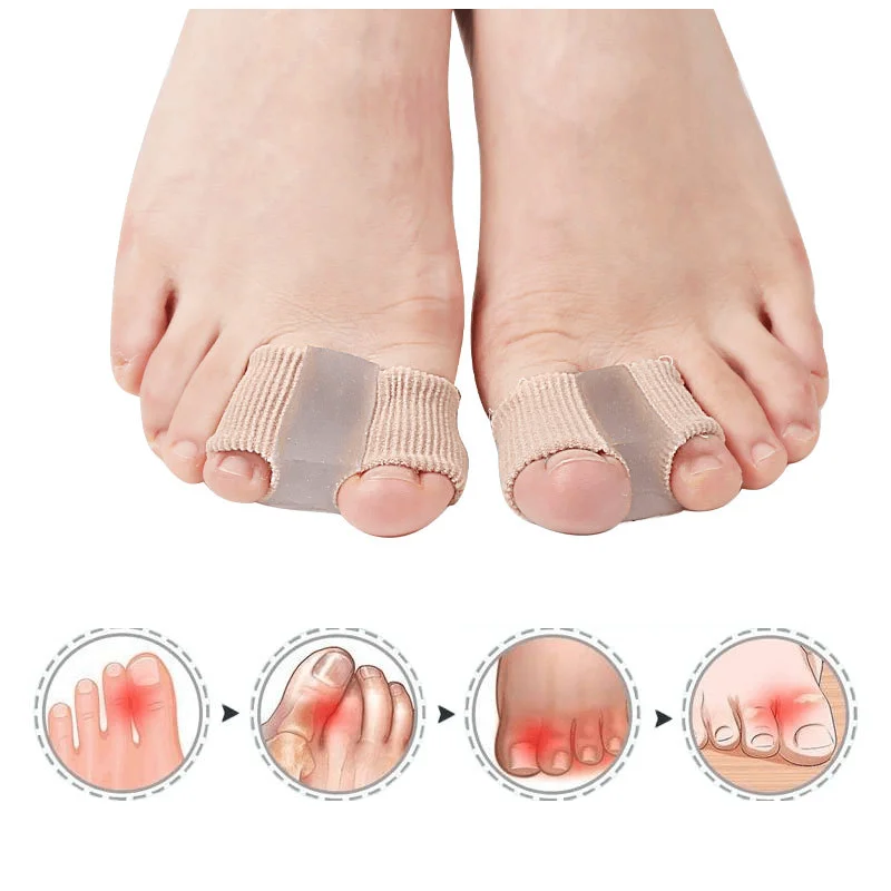 

4Pcs Silicone Toe Spreader Separator Bunion Hallux Valgus Corrector Thumb Finger Correction Straightener Foot Care Tool