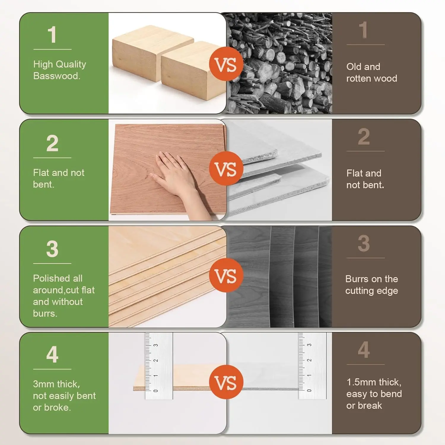 Pacote com 10 Folhas de Compensado de Maple de 3mm para Corte a Laser - 12x12 Polegadas, Blanks para Gravação